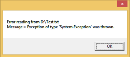 Exception Message