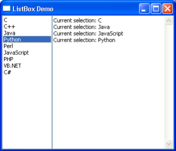 Listbox Demo