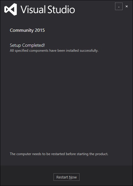Visual Studio Setup Completed